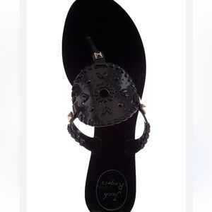 Jack Rogers Black Medallion Sandals